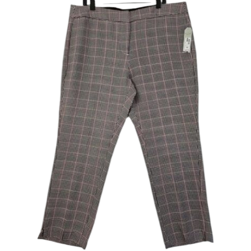 Nine Eight ~Woman Size 18~ Multicolor Plaided Print Ankle Pants NWT.